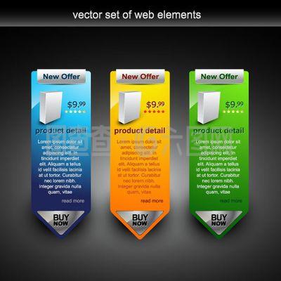 網(wǎng)站銷售設(shè)計(jì)元素矢量素材